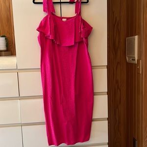 100% cotton. Bright pink dress. XL